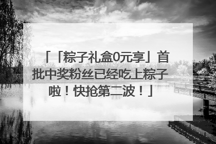 「粽子礼盒0元享」首批中奖粉丝已经吃上粽子啦！快抢第二波！