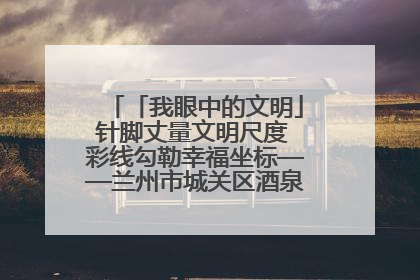 「我眼中的文明」针脚丈量文明尺度 彩线勾勒幸福坐标——兰州市城关区酒泉路街道办事处