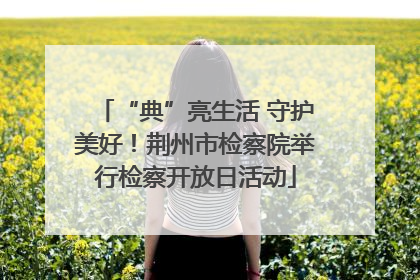 “典”亮生活 守护美好！荆州市检察院举行检察开放日活动