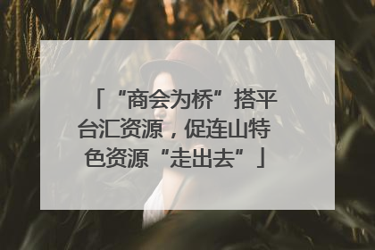 “商会为桥”搭平台汇资源，促连山特色资源“走出去”