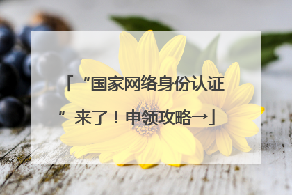 “国家网络身份认证”来了！申领攻略→