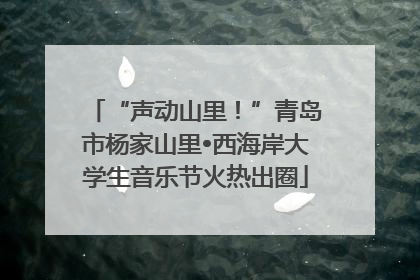 “声动山里！”青岛市杨家山里•西海岸大学生音乐节火热出圈