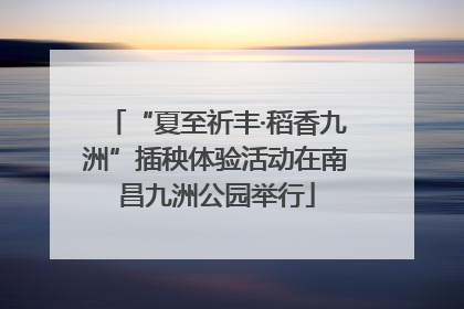 “夏至祈丰·稻香九洲”插秧体验活动在南昌九洲公园举行