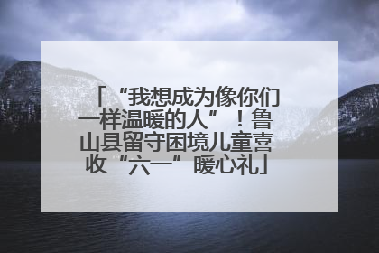 “我想成为像你们一样温暖的人”！鲁山县留守困境儿童喜收“六一”暖心礼