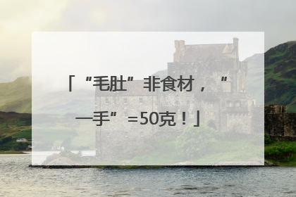 “毛肚”非食材，“一手”=50克！