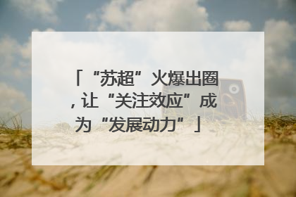 “苏超”火爆出圈，让“关注效应”成为“发展动力”