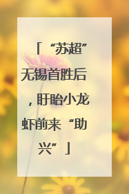 “苏超”无锡首胜后，盱眙小龙虾前来“助兴”