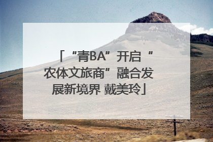 “青BA”开启“农体文旅商”融合发展新境界 戴美玲
