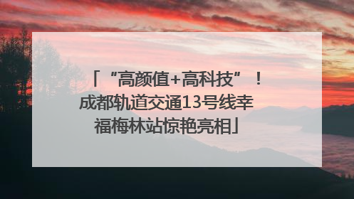 “高颜值+高科技”！成都轨道交通13号线幸福梅林站惊艳亮相