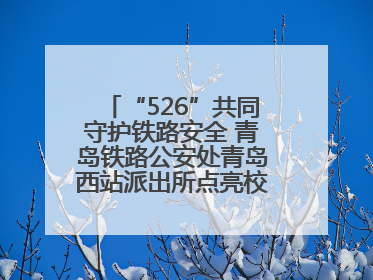“526”共同守护铁路安全 青岛铁路公安处青岛西站派出所点亮校园爱路之光