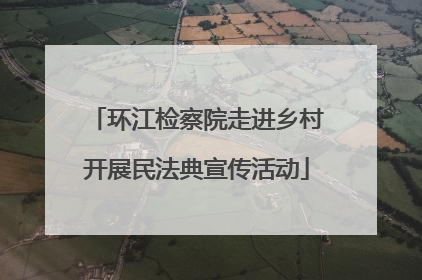 环江检察院走进乡村开展民法典宣传活动