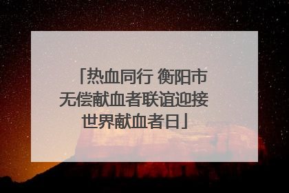 热血同行 衡阳市无偿献血者联谊迎接世界献血者日