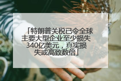 特朗普关税已令全球主要大型企业至少损失340亿美元，真实损失或高致数倍