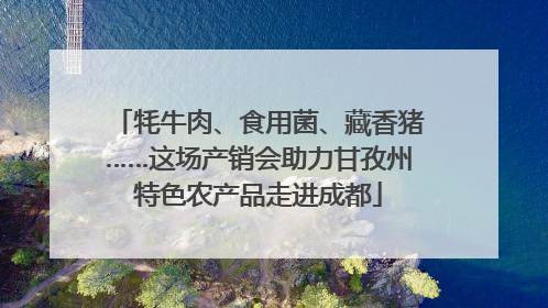 牦牛肉、食用菌、藏香猪……这场产销会助力甘孜州特色农产品走进成都