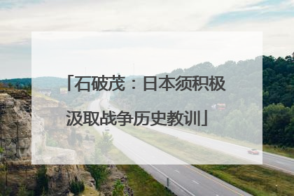 石破茂：日本须积极汲取战争历史教训