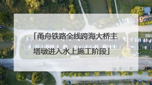甬舟铁路全线跨海大桥主塔墩进入水上施工阶段