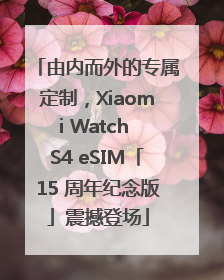 由内而外的专属定制，Xiaomi Watch S4 eSIM「15 周年纪念版」震撼登场