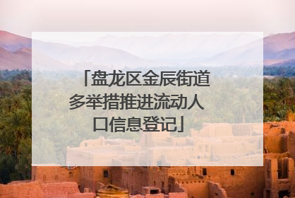 盘龙区金辰街道多举措推进流动人口信息登记