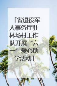 省退役军人事务厅驻林场村工作队开展“六一”爱心助学活动