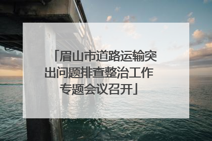 眉山市道路运输突出问题排查整治工作专题会议召开