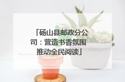 砀山县邮政分公司：营造书香氛围 推动全民阅读