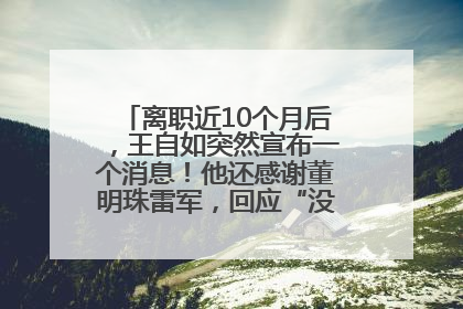 离职近10个月后，王自如突然宣布一个消息！他还感谢董明珠雷军，回应“没看过格力工资条”：真的不那么重要！