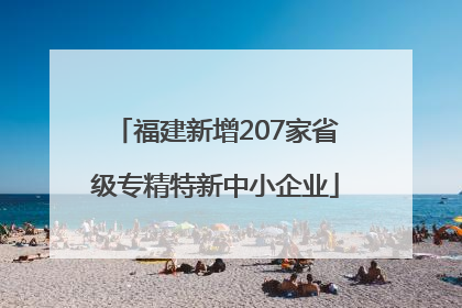 福建新增207家省级专精特新中小企业