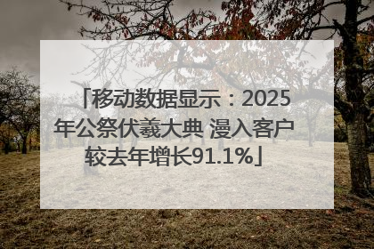 移动数据显示：2025年公祭伏羲大典 漫入客户较去年增长91.1%