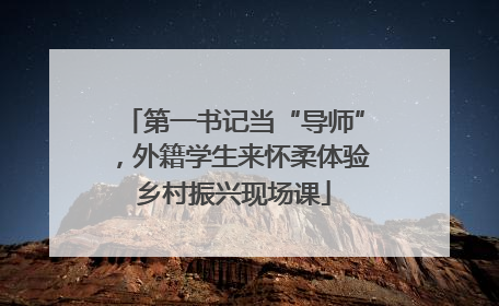 第一书记当“导师”，外籍学生来怀柔体验乡村振兴现场课