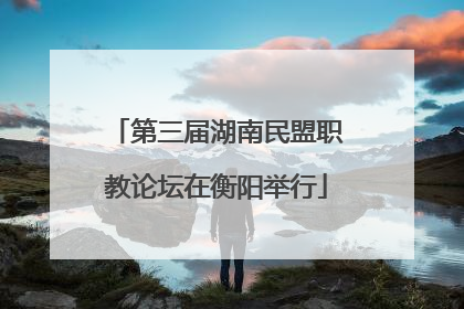 第三届湖南民盟职教论坛在衡阳举行
