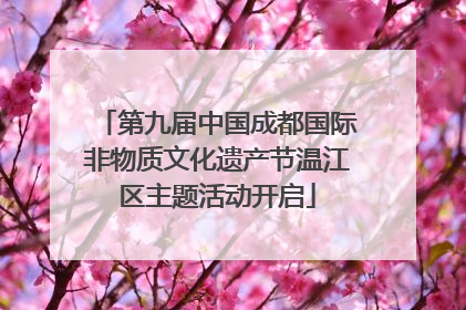 第九届中国成都国际非物质文化遗产节温江区主题活动开启