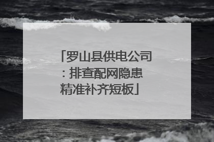 罗山县供电公司：排查配网隐患 精准补齐短板