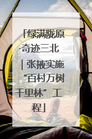 绿满陇原·奇迹三北｜张掖实施“百村万树千里林”工程