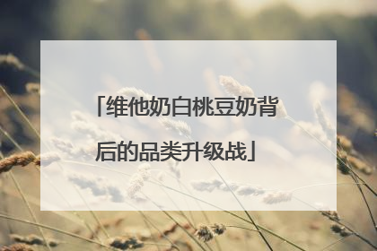 维他奶白桃豆奶背后的品类升级战