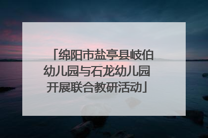 绵阳市盐亭县岐伯幼儿园与石龙幼儿园开展联合教研活动