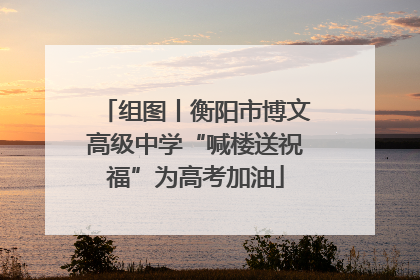 组图丨衡阳市博文高级中学“喊楼送祝福”为高考加油