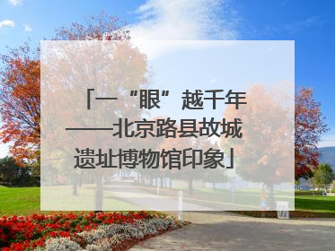 一“眼”越千年——北京路县故城遗址博物馆印象