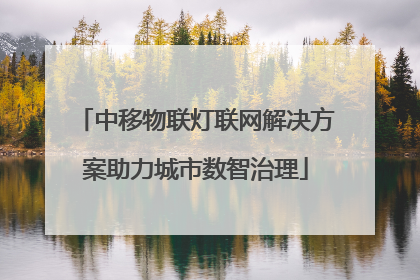 中移物联灯联网解决方案助力城市数智治理
