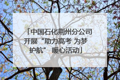 中国石化荆州分公司开展“助力高考 为梦护航” 暖心活动