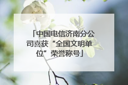 中国电信济南分公司喜获“全国文明单位”荣誉称号