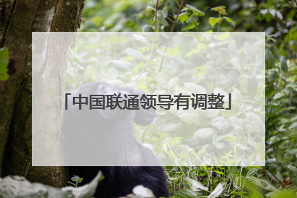 中国联通领导有调整
