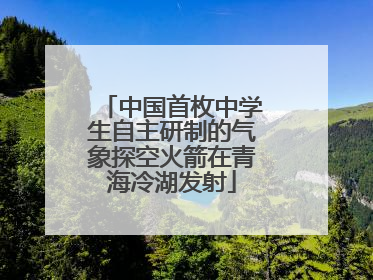 中国首枚中学生自主研制的气象探空火箭在青海冷湖发射