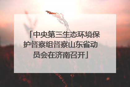 中央第三生态环境保护督察组督察山东省动员会在济南召开
