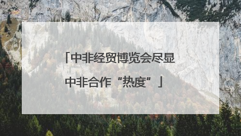 中非经贸博览会尽显中非合作“热度”