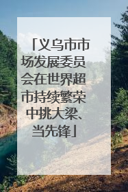 义乌市市场发展委员会在世界超市持续繁荣中挑大梁、当先锋