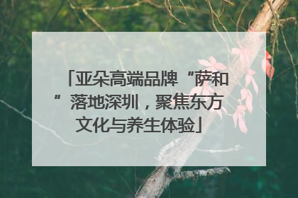 亚朵高端品牌“萨和”落地深圳，聚焦东方文化与养生体验
