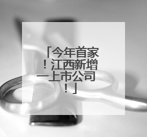 今年首家！江西新增一上市公司！