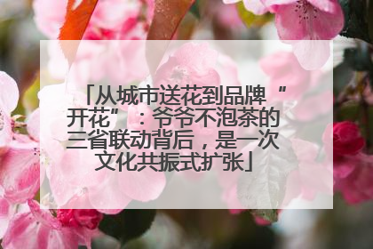 从城市送花到品牌“开花”：爷爷不泡茶的三省联动背后，是一次文化共振式扩张