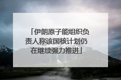 伊朗原子能组织负责人称该国核计划仍在继续强力推进