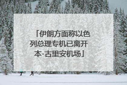 伊朗方面称以色列总理专机已离开本-古里安机场
